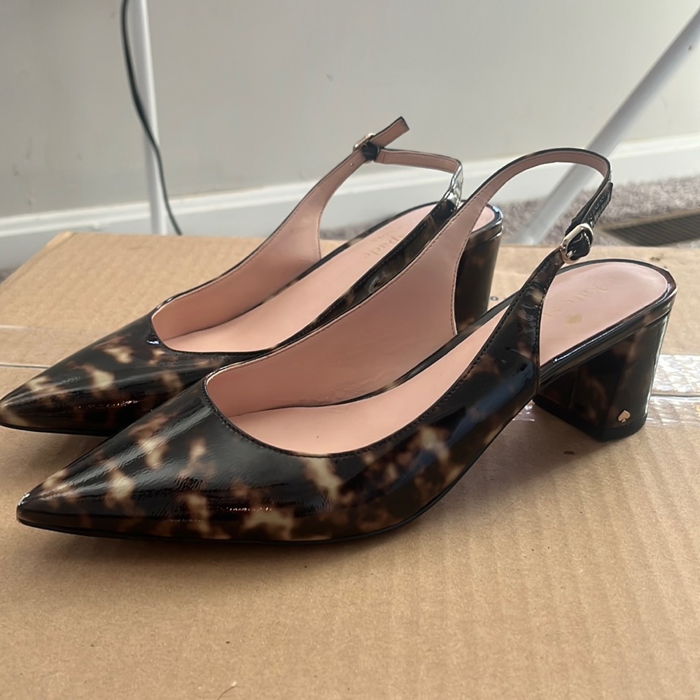 Kate Spade 1 inch strap back heels
